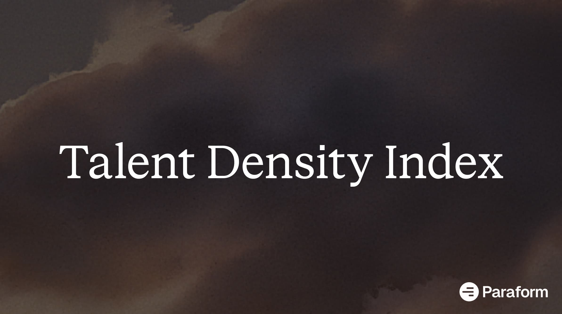 Paraform Talent Density Index